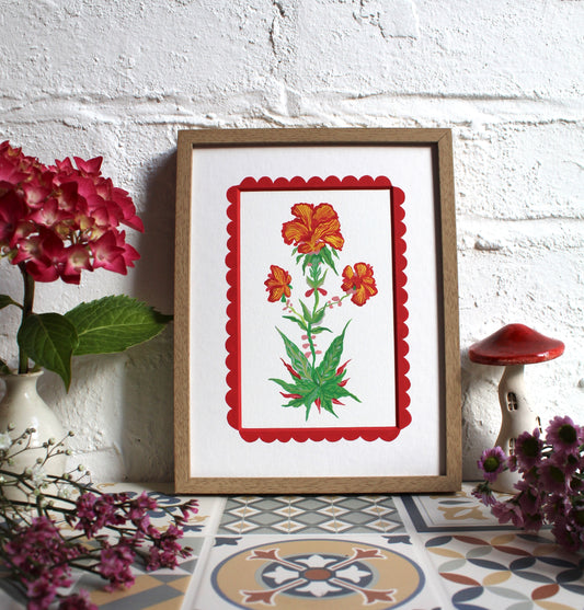 'Made for Makerville' Carnation Original Botanical Art