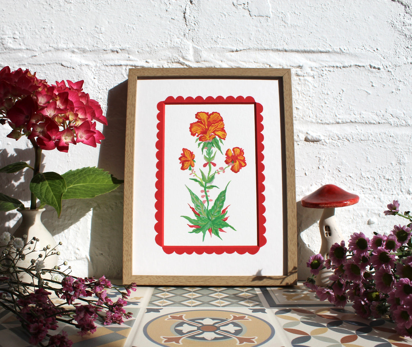 'Made for Makerville' Carnation Original Botanical Art