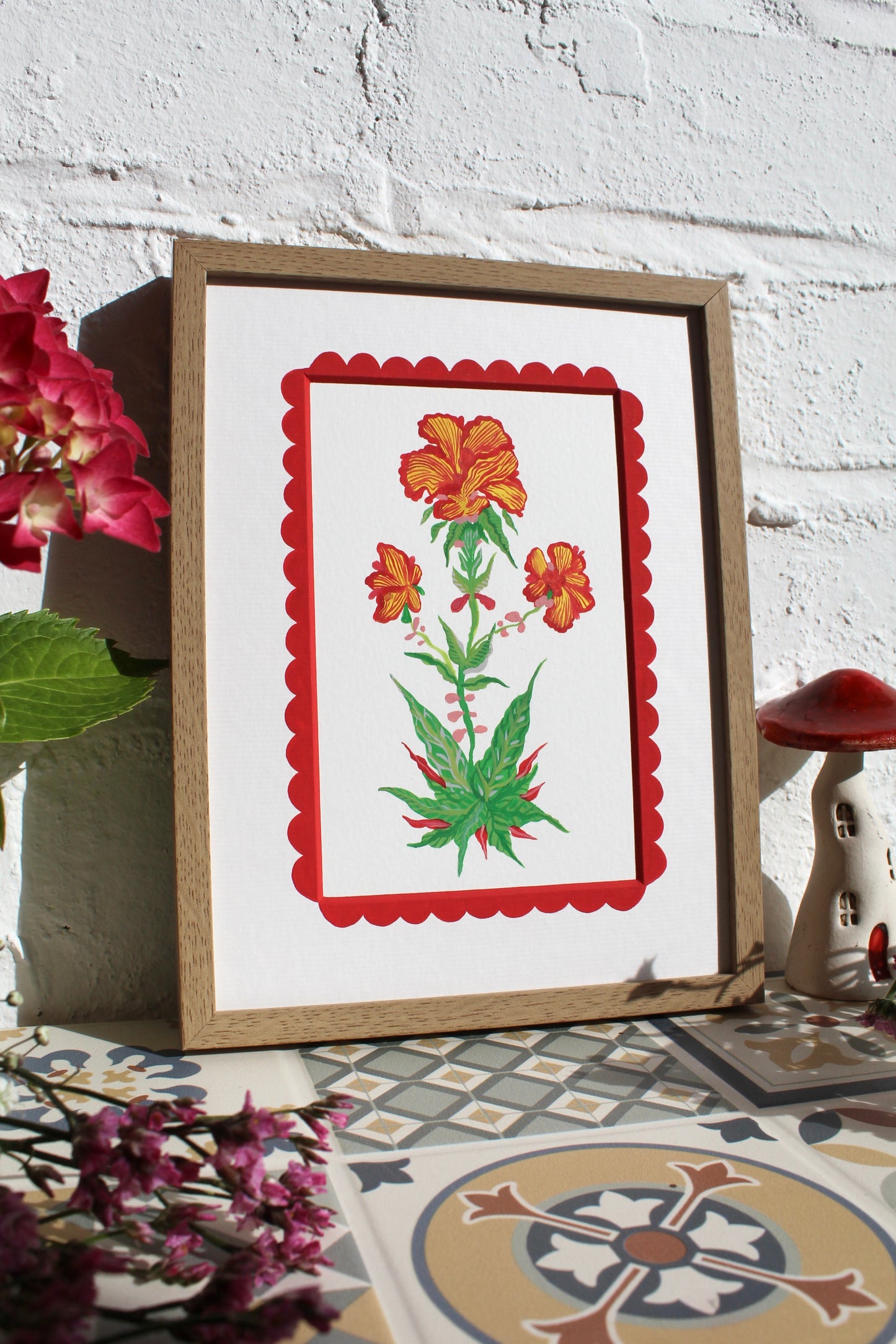 'Made for Makerville' Carnation Original Botanical Art