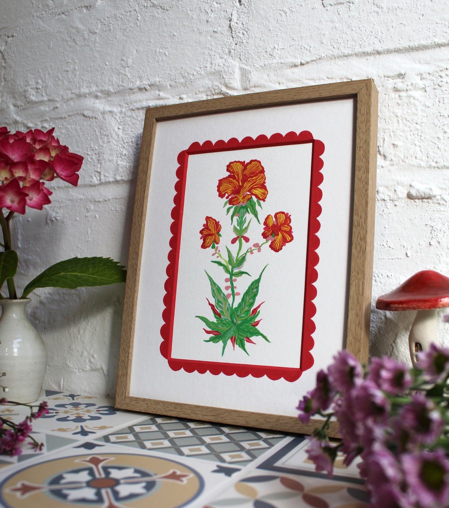 'Made for Makerville' Carnation Original Botanical Art