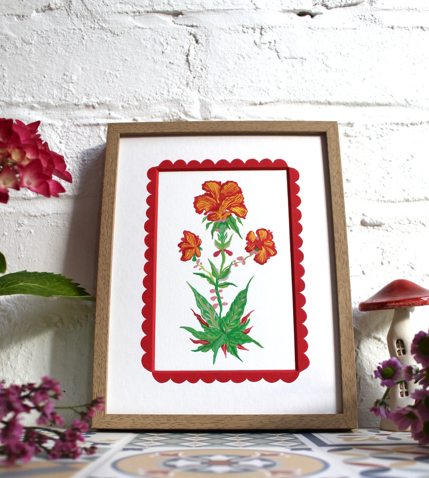 'Made for Makerville' Carnation Original Botanical Art