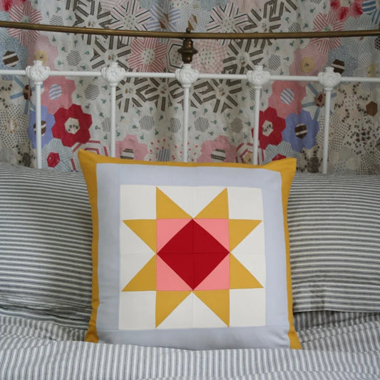 Warm Hearth Patchwork Cushion