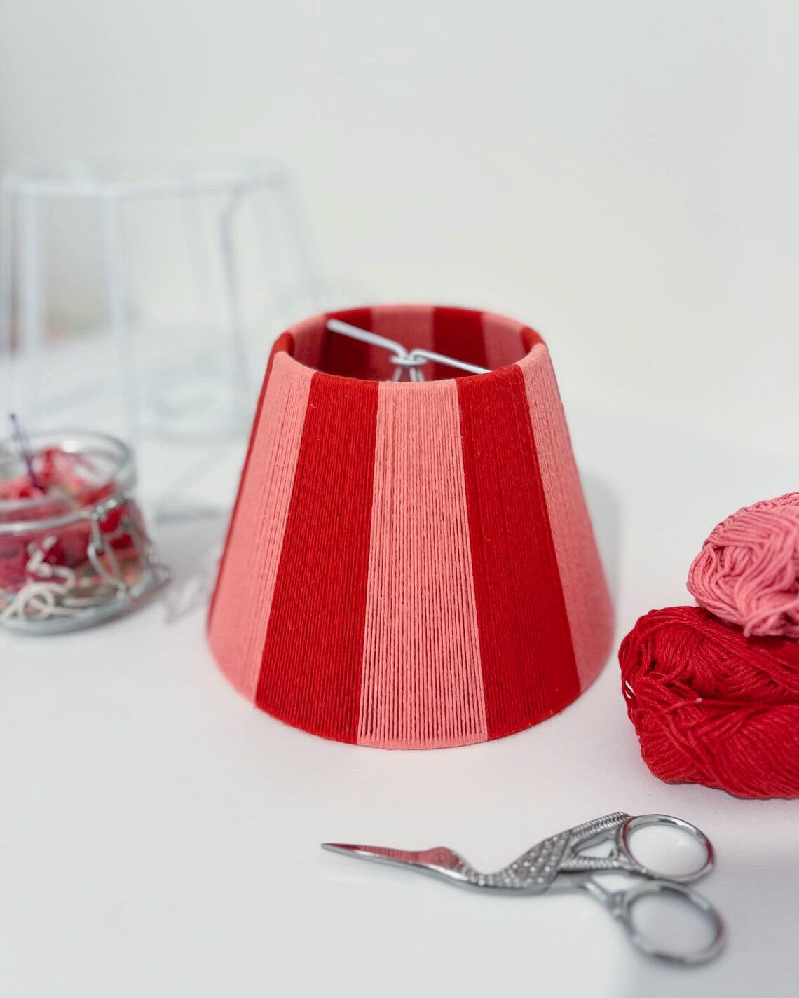 Lipstick Stripe Lampshade